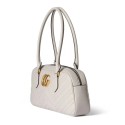 GG Marmont Medium handbag Light grey leather