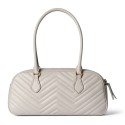 GG Marmont Medium handbag Light grey leather