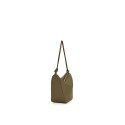 Mini Classic Cow Leather Hammock Hobo handbag in dark khaki