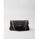 Medium leather shoulder bag black