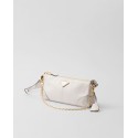 Prada Re-Edition 2002 Medium leather shoulder bag White