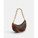 Carriage Print MIRA Single Shoulder Bag Truffle highlights Amber