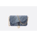 Blue Denim Dior Oblique jacquard fabric