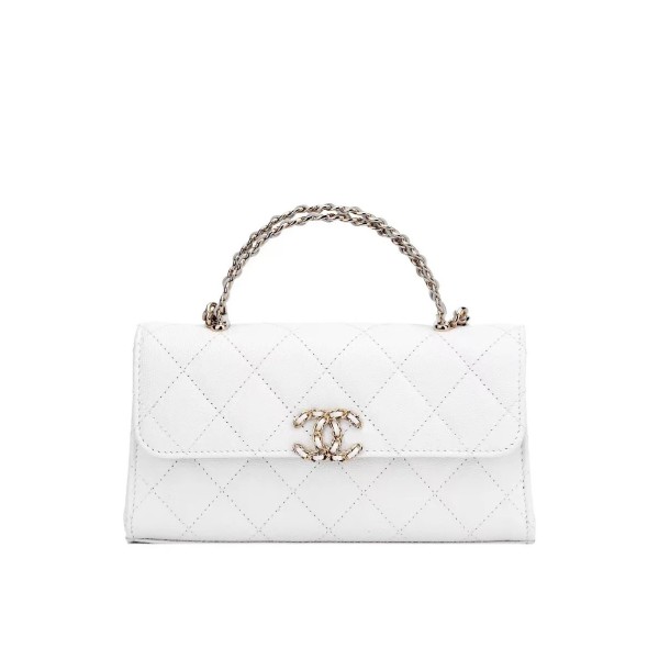 woc handle bag white