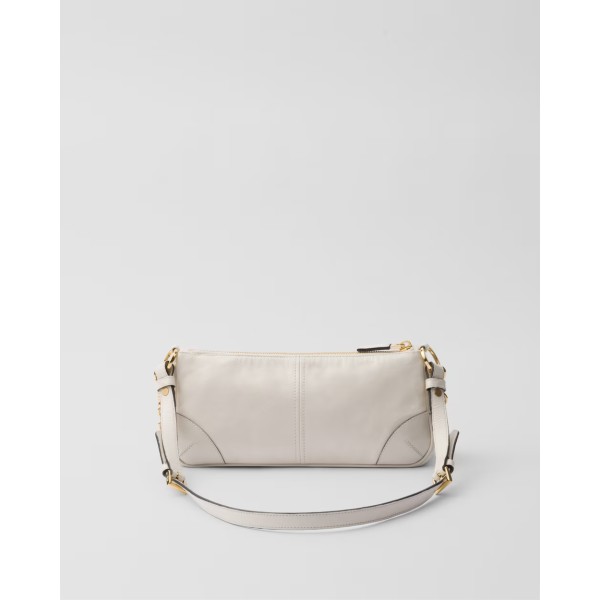 Prada Re-Edition 2002 Medium leather shoulder bag White